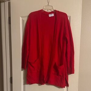 Old Navy Bold Red Open-Front Cardigan
